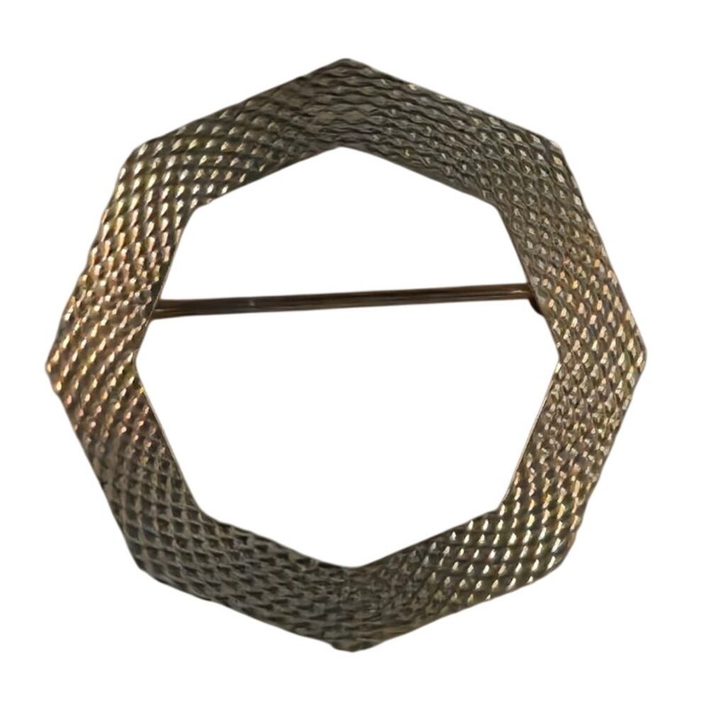 Vintage 14k Yellow Gold 3.18g Octagon Pin/Brooch